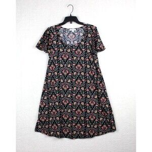 Nine Britton Women Black Casual Pullover Knit Dress Size Large Very Soft